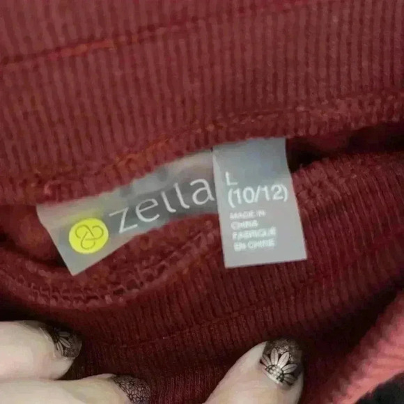 Zella all day girls size large (10-12) red leopard print sweatpants - Picture 5 of 6